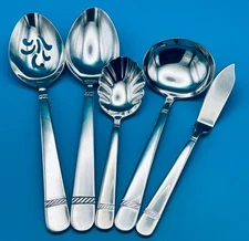 5 Pc Reed & Barton BRIGHTON Hostess Serving Set Stainless Flatware  18/10