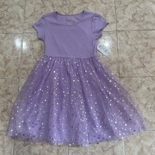 Wonder Nation Girls Lavender Touch Tutu Dress Size XL 14-16 Short Sleeve