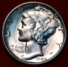 Uncirculated 1940-D Denver Mint Silver Mercury Dime — photo 1