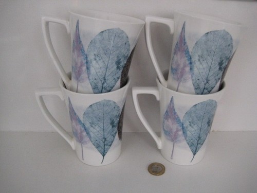 4x PORTMEIRION MUGS DUSK DESIGN BY JO GORMAN MADE IN BRITAIN 4 1/2" FLARED SHAPE - Picture 4 of 10
