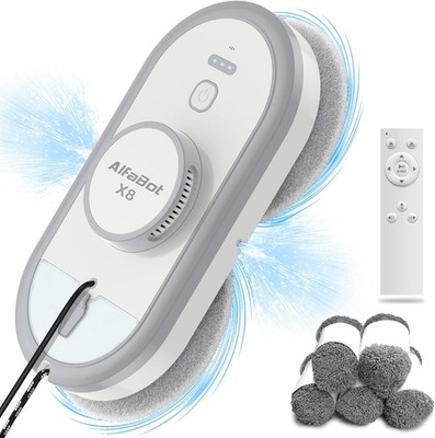 AlfaBot Window Cleaning Robot with Dual Water Spray, X8 Robot Window Cleaner