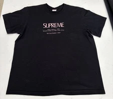 Supreme Anno Domini 1994 NYC SS20 Black T-Shirt Men Pre Shrunk Size Large