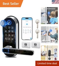 Keyless Entry Smart Lock with Fingerprint and Keypad - Weather Resistant Design