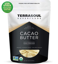 Organic Raw Cacao Butter 1 Lb Vegan Non-Gmo Kosher Gluten-Free
