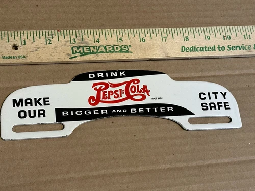 Vintage Style Pepsi Cola 10 Inch Soda Topper Porcelain  Sign