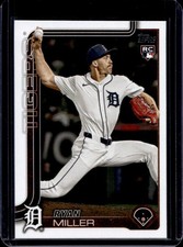 2025 Topps Update Ryan Miller RC Rookie #US317 Tigers