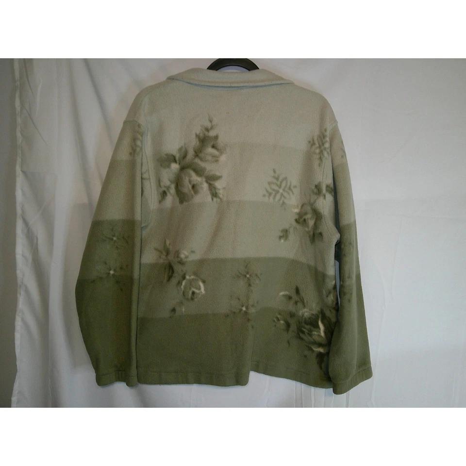 Chaqueta para mujer Alfred Dunner polar con cremallera estampado Flora Winterl talla mediana Foto 2 de 3