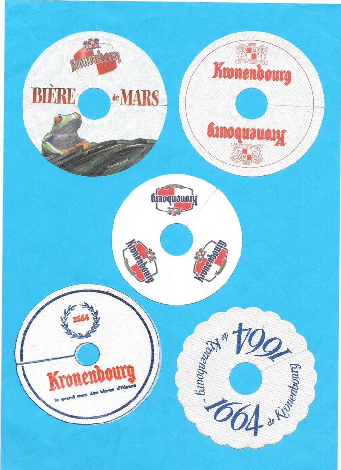 20 Pilsdeckchen, Tropfdeckchen von der Brauerei Kronenbourg aus Straßburg / F - Bild 2 von 4