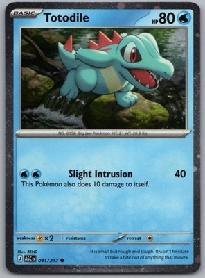 Totodile (Cosmos Holo) Common Miscellaneous Cards & Products 041/217 NM