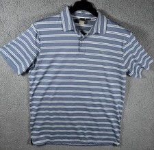 Quiksilver Waterman Polo Shirt Mens Large Striped Stretch