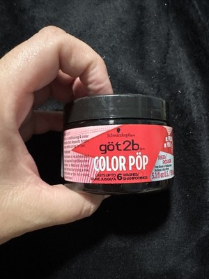 Got2b Color Pop Semi Permanent Hair Color Mask, Red Rouge, 5.1 oz New