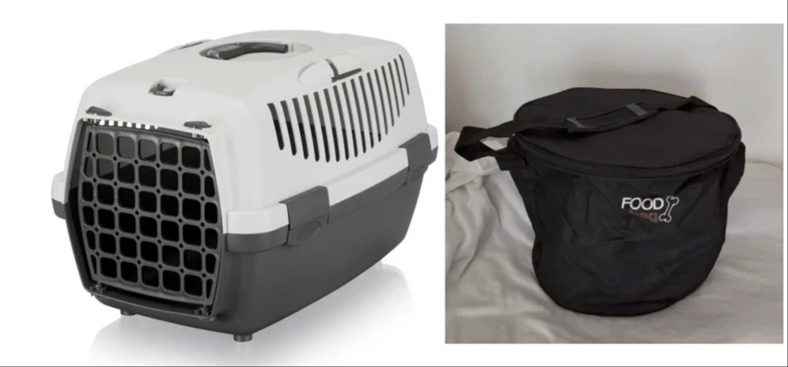 Cage de transport Trixie Traveller Capri T3 avec sac à croquettes pour chien