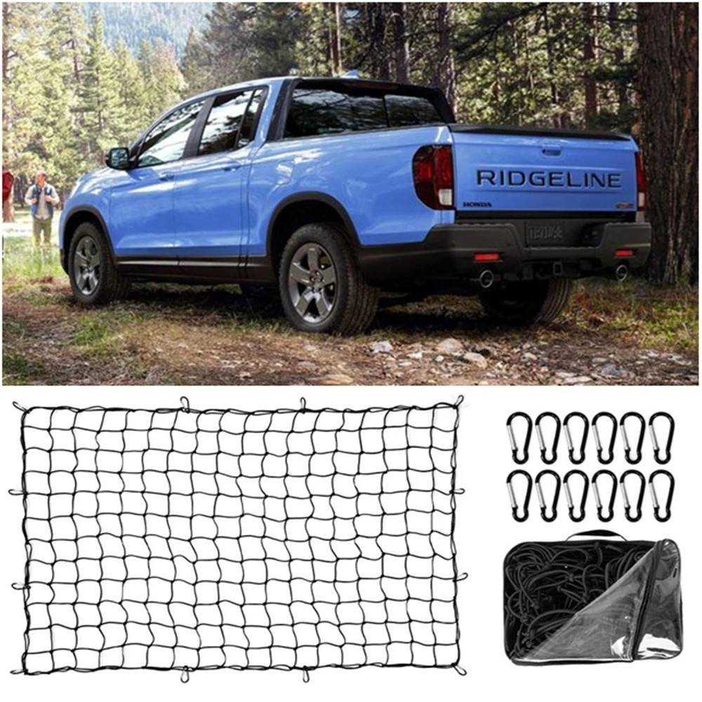 47"X70"Bungee Web Truck Bed Cargo Net Storage Organizer Mesh For Honda Ridgeline