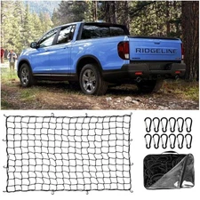 47"X70"Bungee Web Truck Bed Cargo Net Storage Organizer Mesh For Honda Ridgeline