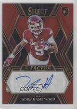 2023 Select Draft Picks X-Factor Signatures Red Prizm Jadon Haselwood Auto qw7