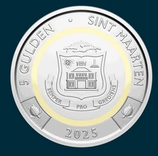 SINT MAARTEN 5 gulden 2025 UNC (no Curacao)