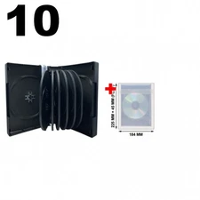 10 Black 14 Disc DVD Cases & 100 OPP Bags
