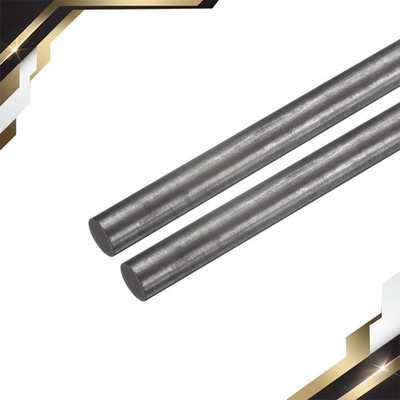 2Pcs Graphite Rod Graphite Stirring Rod Cylinder Stick Carbon 300x12.7mm Black