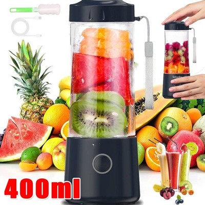 400ML Elektrischer Smoothie Maker Standmixer Mixer Blender Shaker m. Akku USB