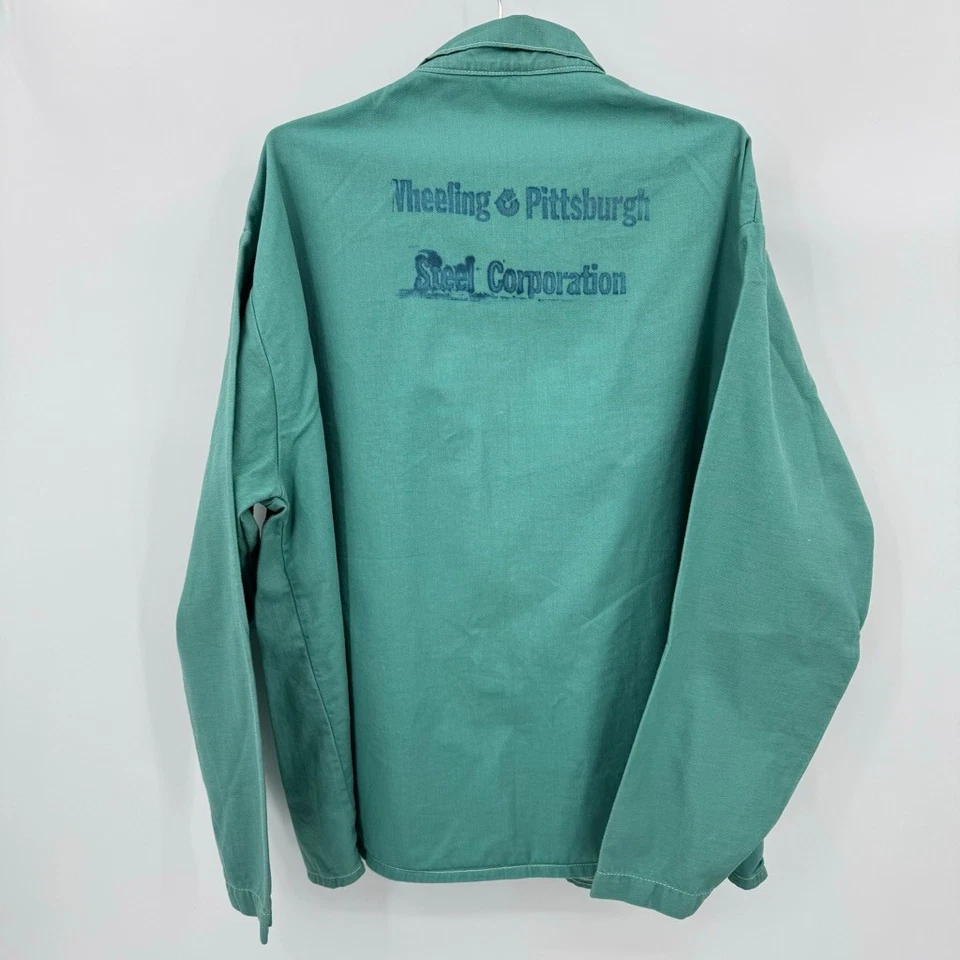 Camisa de trabajo uniforme vintage Wheeling y Pittsburgh Steel Corporation hecha en EE. UU. Foto 3 de 4