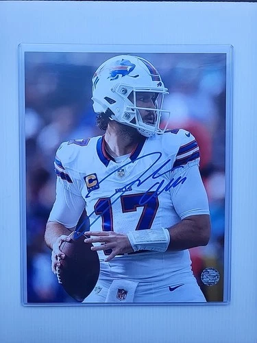 JOSH ALLEN Uniform #17 Hand-Signed Autograph 8x10 Photograph W/COA Buffalo Bills