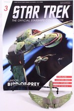Eaglemoss Star Trek Klingon Bird of Prey Starship 3 With Magazine No Stand