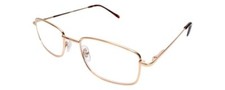 Calabria R754 Rectangular Metal Reading Glasses Mens Retro Designer Thin One Pow