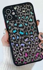 New Leopard Design Print Transparent Phone Case For IPhones 7-13