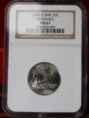 2006 D Washington Quarter Nebraska State  NGC MS67 ~FREE SHIPPING~ #457