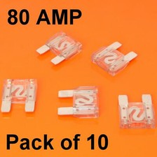High Quality 10 x 80 Amp Maxi Blade Fuse Clear 80A Car Van Bike Large Fuses