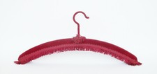 Antique burgundy velvet clothes hanger. Clothing. Home Accessory. Collectible