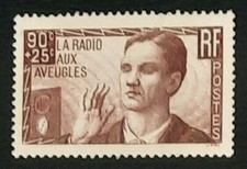France 1938 La radio aux aveugles n° 418, NEUF** LUXE Cote=20€