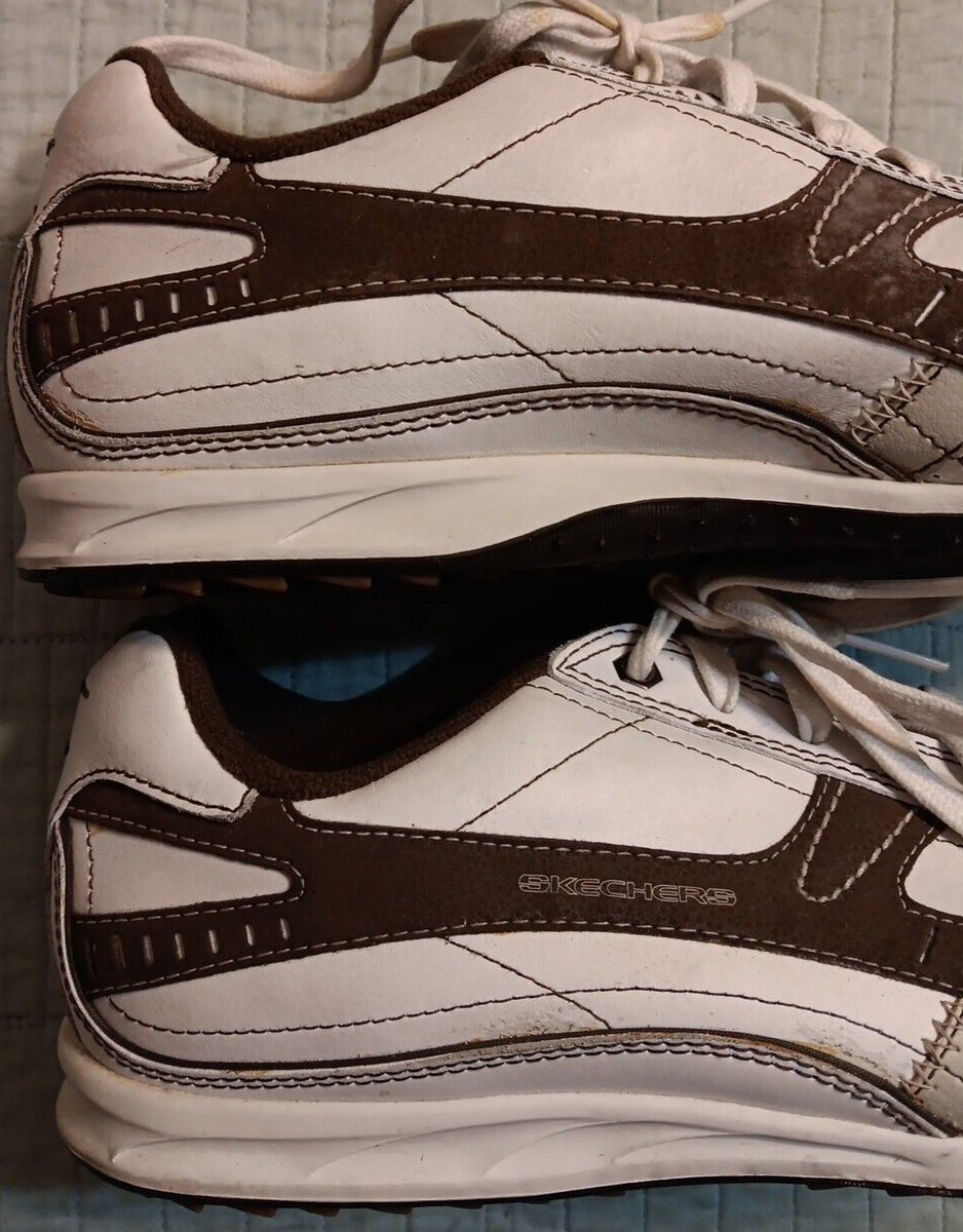 Men's 11 Skechers Five Star Champions 1992 White Brown Leather