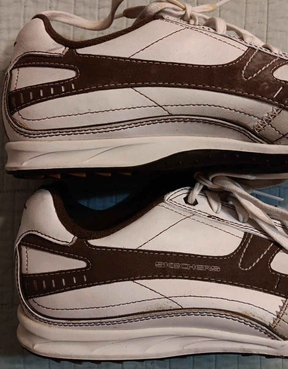 Men s 11 Skechers Five Star Champions 1992 White Brown Leather