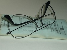 54 14MM VINTAGE B L RAY BAN USA BLACK CHROME AVIATOR EYEGLASS FRAMES ONLY NEW