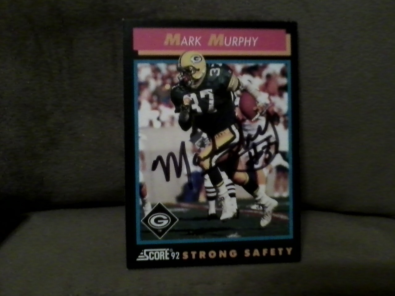 1992 SCORE MARK MURPHY  AUTOGRAPHED#369 FOOTBALL CARD