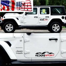 2x Vinyl 4x4 Mountain Car Side Door Sticker Decal Sport Truck Suv Off Road Black 2x Vinyl 4x4 Mountain Car Side Door Sticker Decal Sport Truck Suv Off Road Black