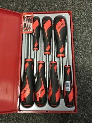 Teng Tools Screwdriver Set 7 Pce TORX STAR + TOOL TRAY T8 - T30
