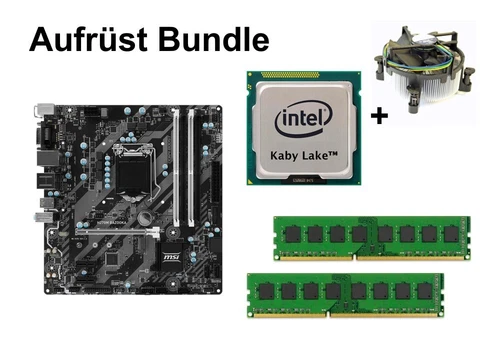 Aufrüst Bundle - MSI H270M Bazooka + Intel Core i5-7600K + 32GB RAM #109790