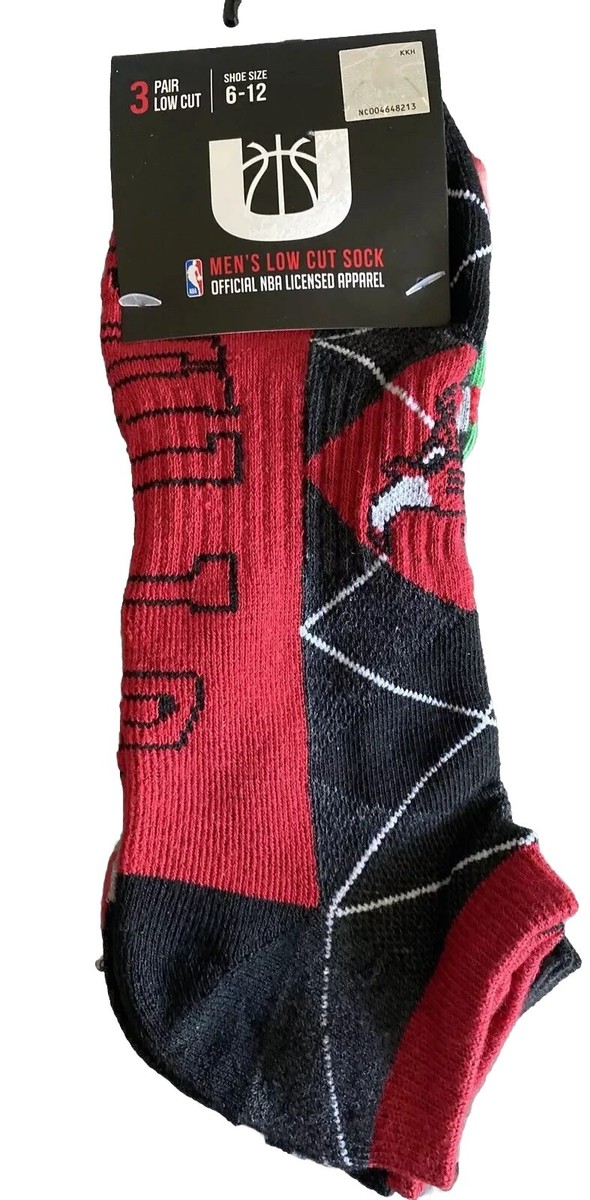 Chicago Bulls NBA Socks Basketball Low Cut Socks Pairs Size 6-12