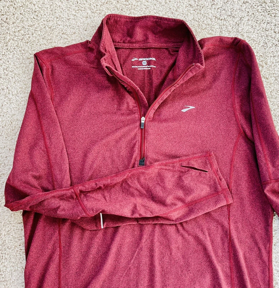 Lightweight Brooks Pocket Zip Equilibrium Reflective Running Base Layer Jacket M - Image 4 of 4