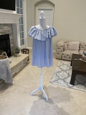 Zara Woman Off-The-Shoulder Striped Ruffle Mini Dress Size S