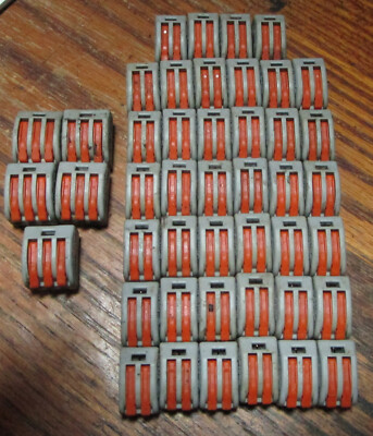 Wago 2&3 Conductor Lever-Nuts 222-412&413 Mixed Lot of 45 / CB2