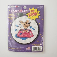 Dimensions Counted Cross Stitch Kit - Learn a Craft For Kids Perky Puppy 73039