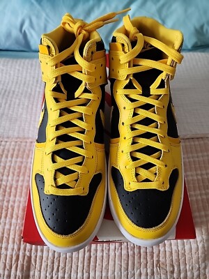 Nike Dunk High Up Goldenrod Black Yellow Sneakers Women s 11 Men s 9.5 NEW