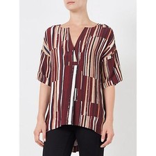 Kin by John Lewis Painted Lines Oversized Top, Red   - BNWT UK SIze 10 RRP £55