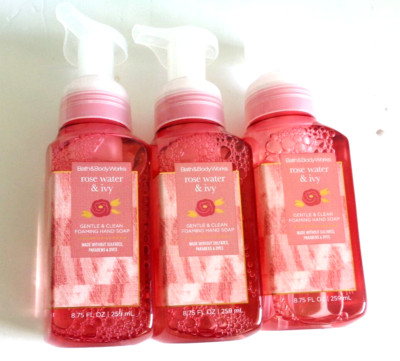 3pcs Bath & Body Works ROSE WATER IVY Cleansing  FOAMING Hand Soap