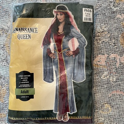 Renaissance Queen Adult Medieval Dress Ren Fest Cosplay Large 10/12 | eBay Renaissance Queen Adult Medieval Dress Ren Fest Cosplay Large 10/12 | eBay