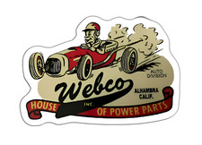 Webco Speed Shop Vintage Sticker Decal