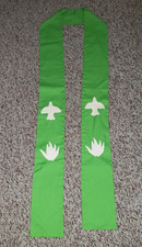 CLERGY STOLE OFFICIANT VESTMENT CUSTOM MADE SPRING GREEN VERY NICE